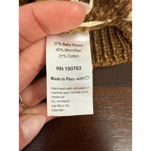 NWT Wild Wawa Kids Autumn Cardigan Alpaca Sweater - Chocolate - 2-3T - Picture 5 of 6